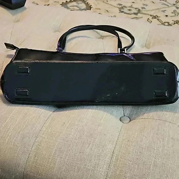 Preston and York Black Vintage Patent Evening Cocktail Handbag - Picture 5 of 5